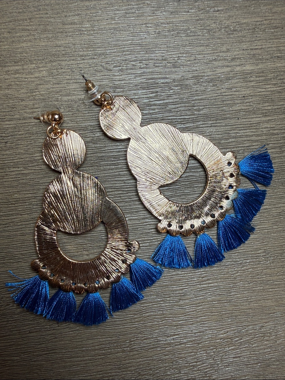 Blanco Limon Blue and Turquoise Beaded Statement Earrings One Size - Picture 5 of 7